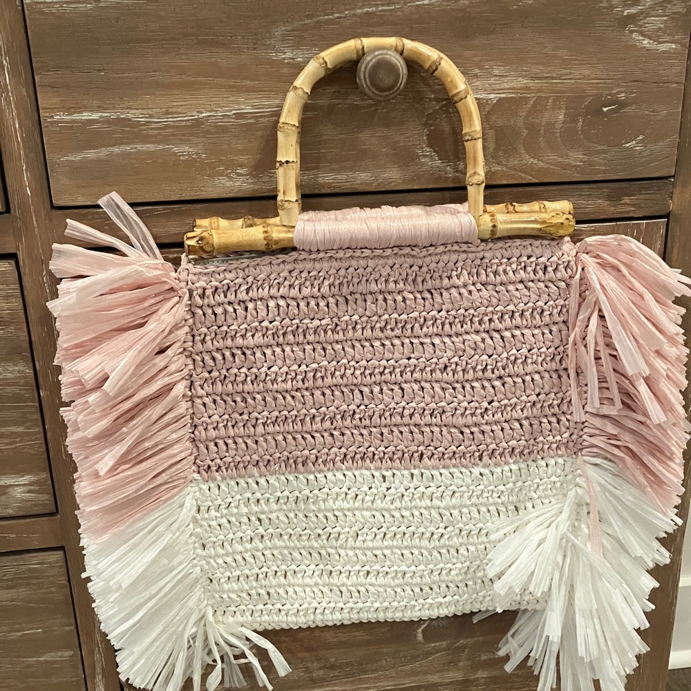 Caterina Bertini woven bag from Anthropologie